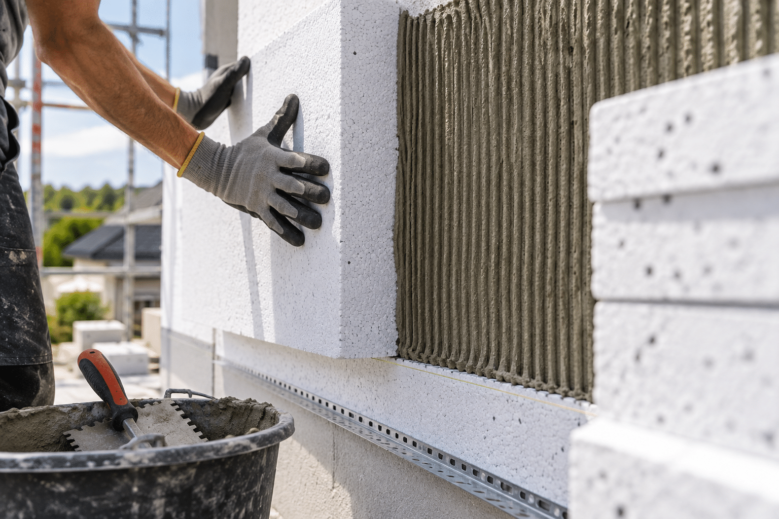 Fixation d'un isolant – isolation thermique par l'extérieur